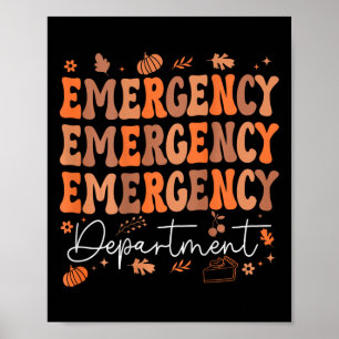 Emergency Department Thanksgiving Ed Nurse Er Nurs Poster