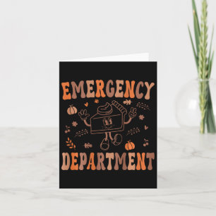 Emergency Department Thanksgiving Er Nurse Ed Nurs Card