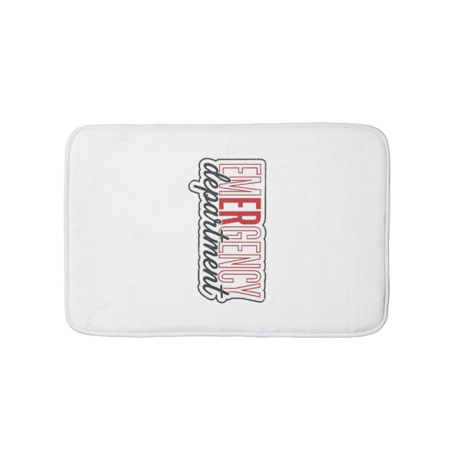 Emergency Department Typography Shirt Design_1 Bath Mat (Front)