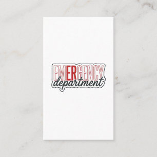 Emergency Department Typography Shirt Design_1 Business Card