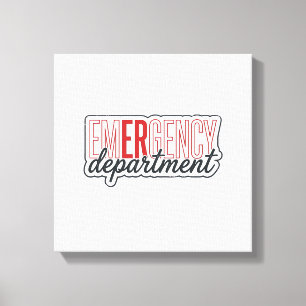 Emergency Department Typography Shirt Design_1 Canvas Print