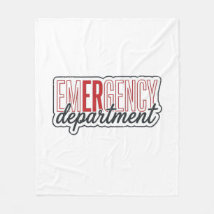 Emergency Department Typography Shirt Design_1 Fleece Blanket