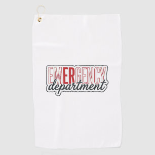 Emergency Department Typography Shirt Design_1 Golf Towel