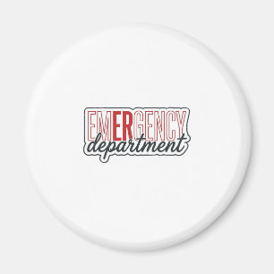 Emergency Department Typography Shirt Design_1 Magnet