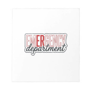 Emergency Department Typography Shirt Design_1 Notepad