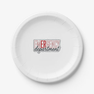 Emergency Department Typography Shirt Design_1 Paper Plate