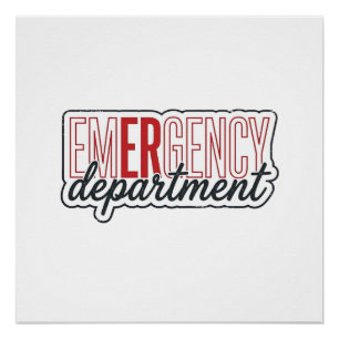 Emergency Department Typography Shirt Design_1 Poster