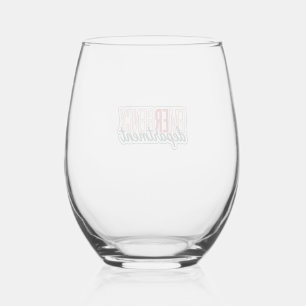 Emergency Department Typography Shirt Design_1 Stemless Wine Glass