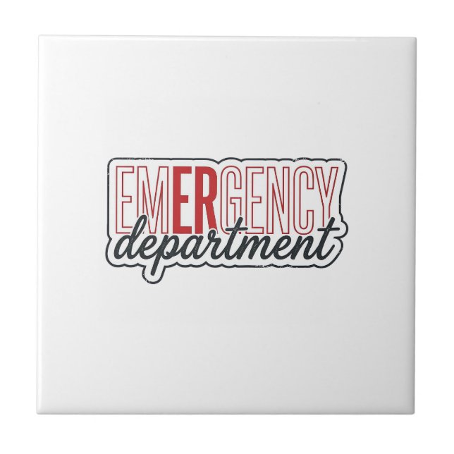 Emergency Department Typography Shirt Design_1 Tile (Front)