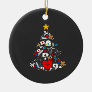 Emergency Department Xmas Tree Nurse Ceramic Tree Decoration