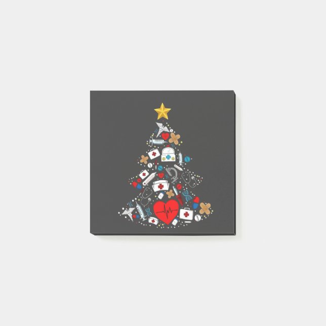 Emergency Department Xmas Tree Nurse Post-it Notes (Front)
