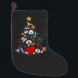 Emergency Department Xmas Tree Nurse Small Christmas Stocking<br><div class="desc">quilted Christmas tree,  holiday quilter,  patchwork Xmas,  sewing meme 2025,  festive stitching,  fabric art tree,  quilting lover gift,  crafty holiday</div>
