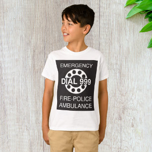Emergency Dial 999 Sign Fire Police Ambulance T-Shirt