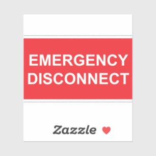 Emergency Disconnect Sticker