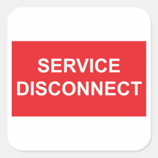 Emergency Disconnect Sticker Label