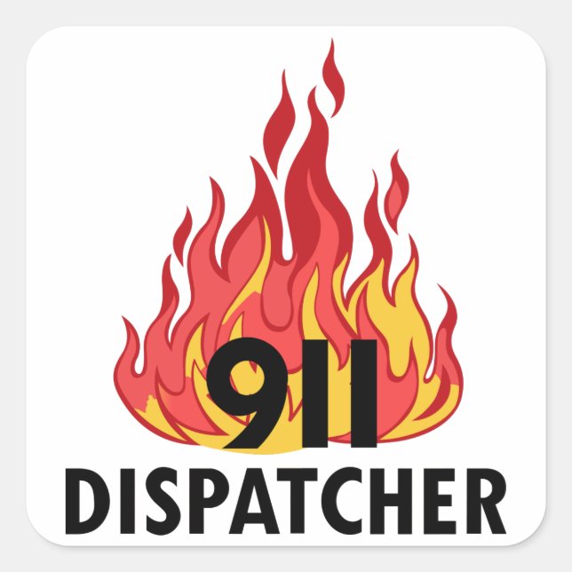Emergency Dispatcher Square Sticker (Front)