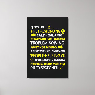 Emergency Dispatcher - Thin Yellow Line Dispatcher Canvas Print
