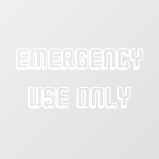 Emergency Exit Only Logo AI door sign