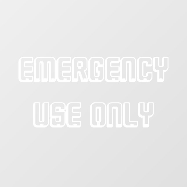 Emergency Exit Only Logo AI door sign (Sheet)