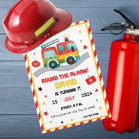 Emergency Fun! Fire Truck Themed Party Invitation