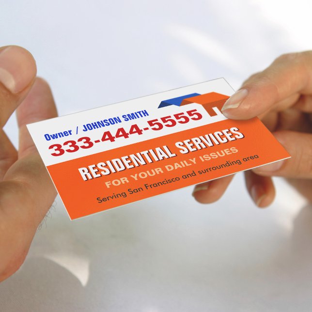 Emergency Housing and Residential Services Magnetic Business Card (Creator Uploaded)