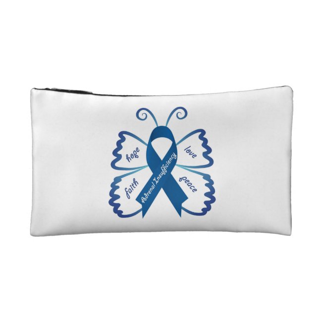 Emergency Kit Case: Awareness Butterfly Cosmetic Bag (Back)
