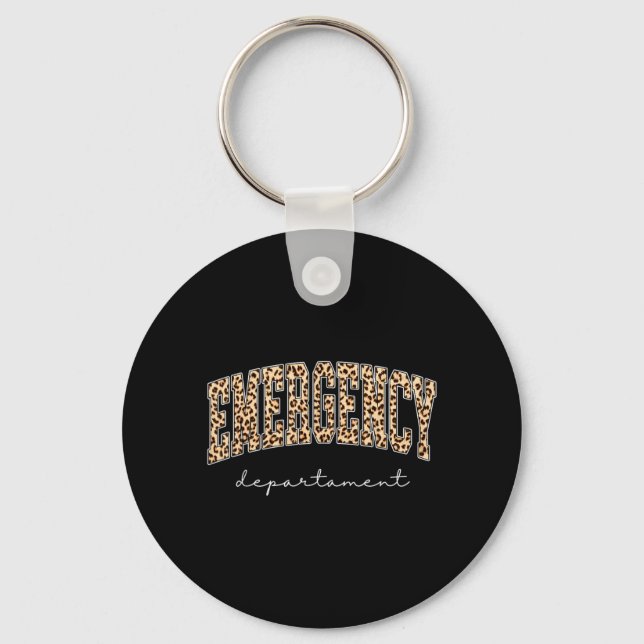 Emergency Leopard Er Rn Nurse Department Key Ring (Front)