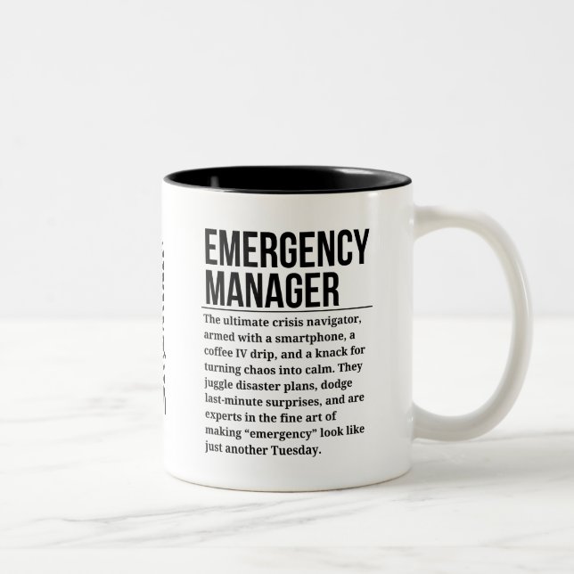 Emergency Manager Two-Tone Coffee Mug (Right)