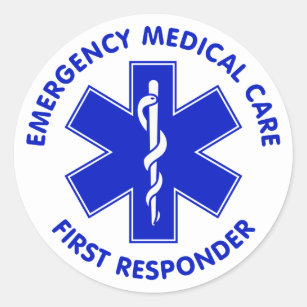 Emergency Medical Care First Responder Classic Round Sticker