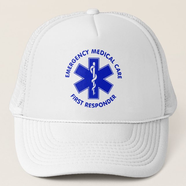 Emergency Medical Care First Responder Trucker Hat (Front)