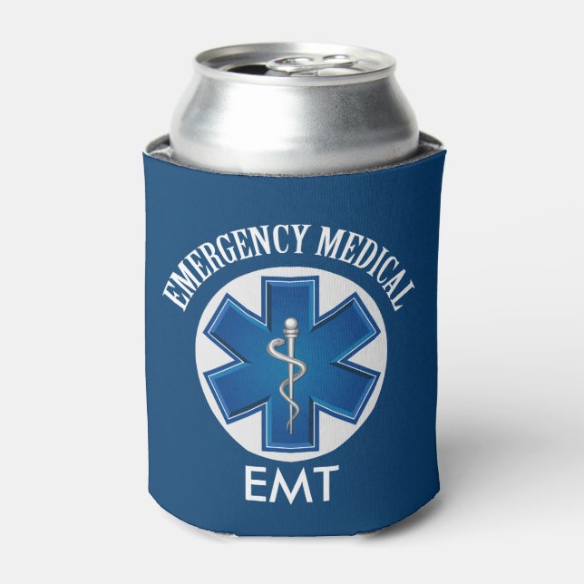Emergency Medical EMT EMS Can Cooler (Can Front)