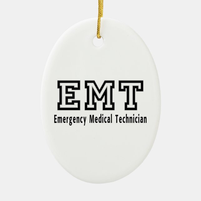 Emergency Medical Technician Ceramic Tree Decoration (Front)