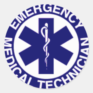 EMERGENCY MEDICAL TECHNICIAN CLASSIC ROUND STICKER