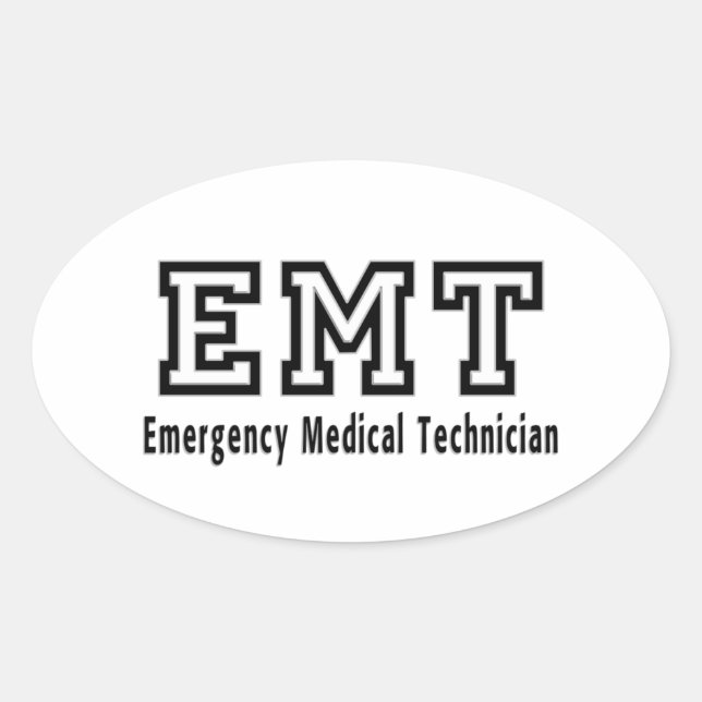 Emergency Medical Technician Oval Sticker (Front)