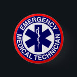 EMERGENCY MEDICAL TECHNICIANS EMT 3 CM ROUND BADGE<br><div class="desc">EMERGENCY MEDICAL TECHNICIANS EMT</div>