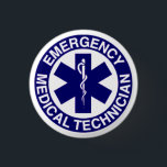EMERGENCY MEDICAL TECHNICIANS EMT 3 CM ROUND BADGE<br><div class="desc">EMERGENCY MEDICAL TECHNICIANS EMT</div>