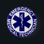 EMERGENCY MEDICAL TECHNICIANS EMT 6 CM ROUND BADGE<br><div class="desc">EMERGENCY MEDICAL TECHNICIANS EMT</div>