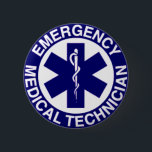 EMERGENCY MEDICAL TECHNICIANS EMT 6 CM ROUND BADGE<br><div class="desc">EMERGENCY MEDICAL TECHNICIANS EMT</div>