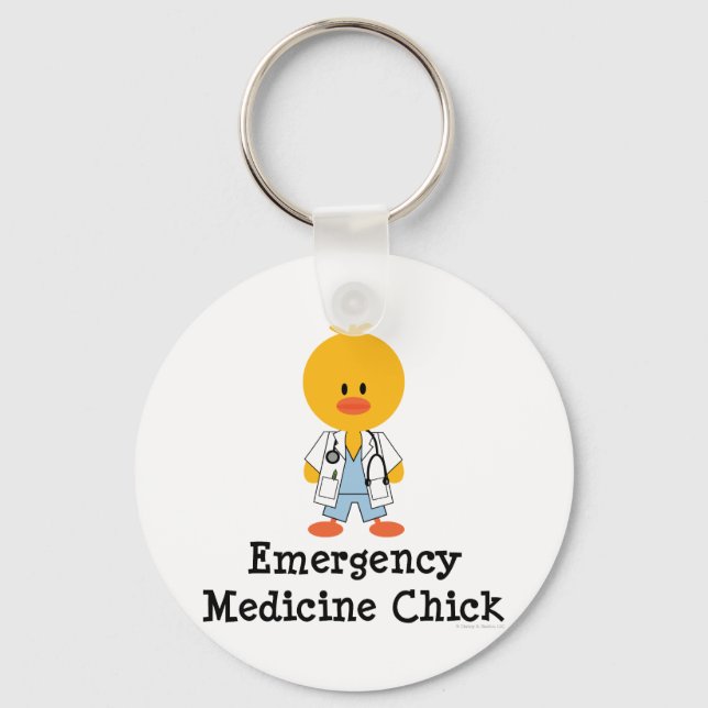Emergency Medicine Chick Keychain (Front)