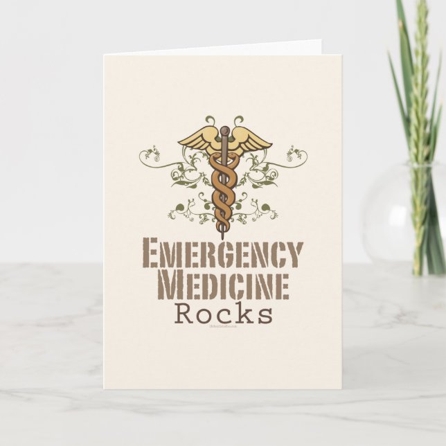 Emergency Medicine Rocks Greeting Card (Front)