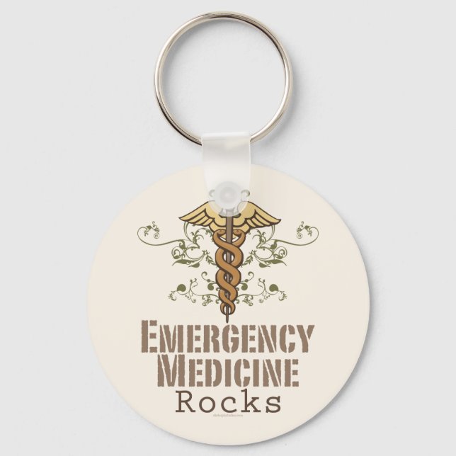 Emergency Medicine Rocks Key Chain (Front)