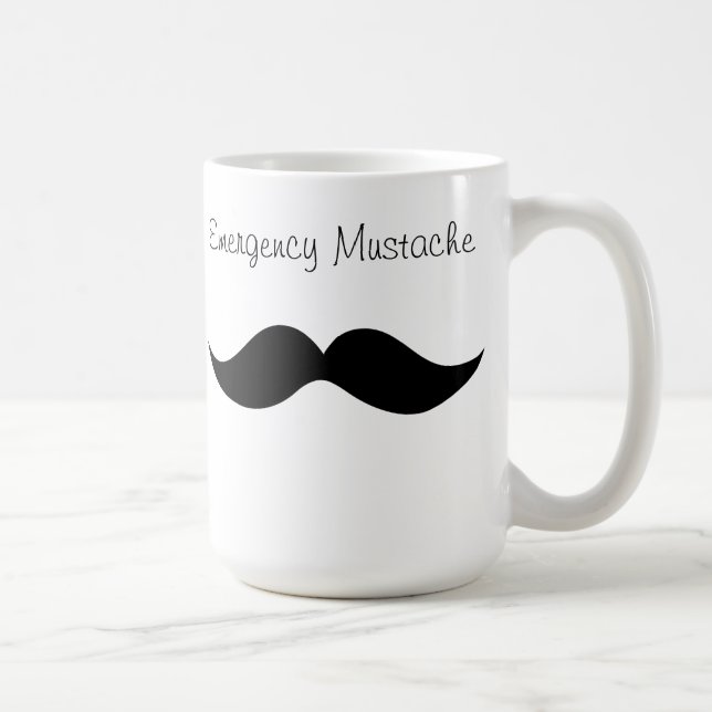 Emergency Moustache Cofee Mug (Right)