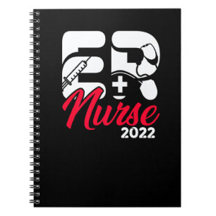 Emergency Nurse 2022 Nursing Stethoscope Hospital Notebook