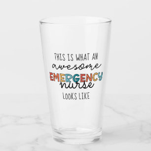 Emergency Nurse Funny Awesome ER Nurse Gifts Glass