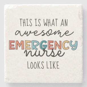 Emergency Nurse Funny Awesome ER Nurse Gifts Stone Coaster