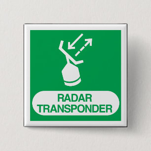 Emergency Radar Transponder Safety Sign 15 Cm Square Badge