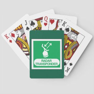 Emergency Radar Transponder Safety Sign Playing Cards
