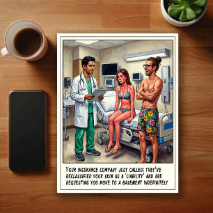 Emergency Room Adventures Cartoon Postcard