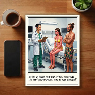 Emergency Room Adventures Cartoon Postcard