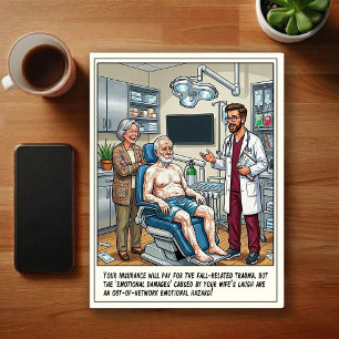 Emergency Room Adventures Cartoon Postcard